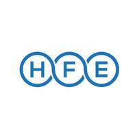 HFE letter logo design on white background. HFE creative initials letter logo concept. HFE letter design. vector