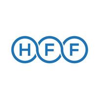 HFF letter logo design on white background. HFF creative initials letter logo concept. HFF letter design. vector