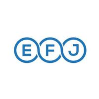 diseño de logotipo de letra efj sobre fondo negro.concepto de logotipo de letra inicial creativa efj.diseño de letra vectorial efj. vector