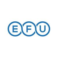 diseño de logotipo de letra efu sobre fondo negro.concepto de logotipo de letra inicial creativa efu.diseño de carta vectorial efu. vector