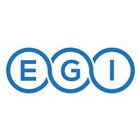EGI letter logo design on black background.EGI creative initials letter logo concept.EGI vector letter design.
