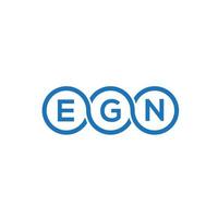 diseño de logotipo de letra egn sobre fondo negro.concepto de logotipo de letra inicial creativa egn.diseño de letra vectorial egn. vector