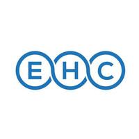 diseño de logotipo de letra ehc sobre fondo negro.concepto de logotipo de letra inicial creativa ehc.diseño de letra vectorial ehc. vector