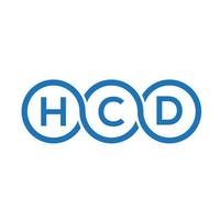 diseño de logotipo de letra hcd sobre fondo blanco. concepto de logotipo de letra de iniciales creativas hcd. diseño de letras hcd. vector