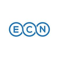 ECN letter logo design on black background.ECN creative initials letter logo concept.ECN vector letter design.