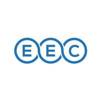 diseño de logotipo de letra eec sobre fondo negro.concepto de logotipo de letra inicial creativa eec.diseño de letra vectorial eec. vector