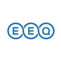EEQ letter logo design on black background.EEQ creative initials letter logo concept.EEQ vector letter design.