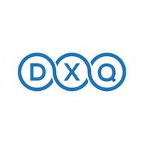 diseño de logotipo de letra dxq sobre fondo negro.dxq iniciales creativas concepto de logotipo de letra.diseño de letra vectorial dxq. vector