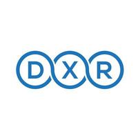 diseño del logotipo de la letra dxr sobre fondo negro.concepto del logotipo de la letra de las iniciales creativas dxr.diseño de la letra vectorial dxr. vector