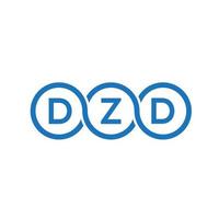 diseño del logotipo de la letra dzd sobre fondo negro.concepto del logotipo de la letra de las iniciales creativas dzd.diseño de la letra vectorial dzd. vector