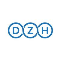 diseño de logotipo de letra dzh sobre fondo negro.concepto de logotipo de letra inicial creativa dzh.diseño de letra vectorial dzh. vector