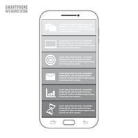 Vector mobile phone for infographic. Template for diagram, graph, presentation and chart. Business concept with 6 options, parts, steps or processes. Abstract background.