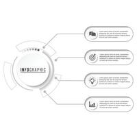 Timeline infographics design vector and marketing icons can be used for workflow layout, diagram, annual report, web design. Business concept with 4 options, steps or processes.