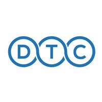 diseño de logotipo de letra dtc sobre fondo negro.concepto de logotipo de letra inicial creativa dtc.diseño de letra vectorial dtc. vector