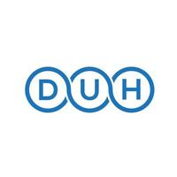 diseño de logotipo de letra duh sobre fondo negro.concepto de logotipo de letra inicial creativa duh.diseño de carta vectorial duh. vector