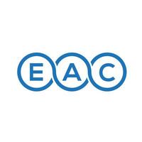 diseño de logotipo de letra eac sobre fondo negro. concepto de logotipo de letra inicial creativa eac. diseño de letra vectorial eac. vector