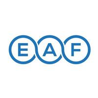 EAF letter logo design on black background.EAF creative initials letter logo concept.EAF vector letter design.