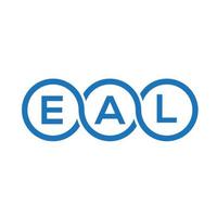 EAL letter logo design on black background.EAL creative initials letter logo concept.EAL vector letter design.