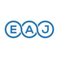 EAJ letter logo design on black background.EAJ creative initials letter logo concept.EAJ vector letter design.