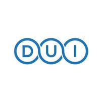 DUI letter logo design on black background.DUI creative initials letter logo concept.DUI vector letter design.