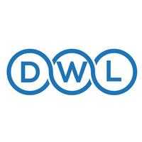 DWL letter logo design on black background.DWL creative initials letter logo concept.DWL vector letter design.