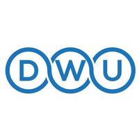 DWU letter logo design on black background.DWU creative initials letter logo concept.DWU vector letter design.