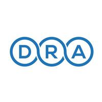 DRA letter logo design on black background.DRA creative initials letter logo concept.DRA vector letter design.