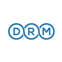 diseño de logotipo de letra drm sobre fondo negro. concepto de logotipo de letra inicial creativa drm. diseño de letra vectorial drm. vector