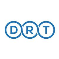 DRT letter logo design on black background.DRT creative initials letter logo concept.DRT vector letter design.