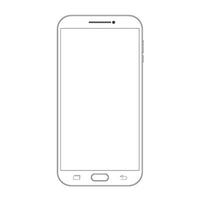 Outline drawing smartphone. Elegant thin line style design vector