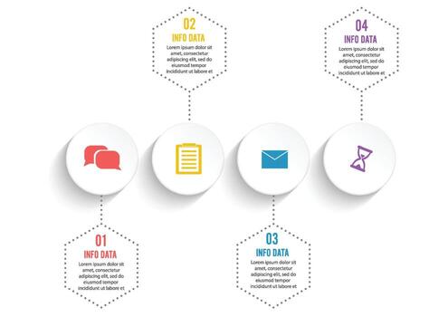 Infographic design vector and marketing icons can be used for workflow layout, diagram, annual report, web design. Business concept with 4 options, steps or processes.