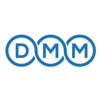 diseño de logotipo de letra dmm sobre fondo negro. concepto de logotipo de letra inicial creativa dmm. diseño de letra vectorial dmm. vector