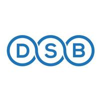 DSB letter logo design on black background.DSB creative initials letter logo concept.DSB vector letter design.