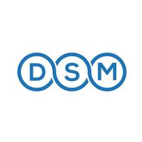 diseño de logotipo de letra dsm sobre fondo negro.concepto de logotipo de letra de iniciales creativas dsm.diseño de letra vectorial dsm. vector