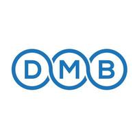 DMB letter logo design on WHITE background. DMB creative initials letter logo concept. DMB letter design. vector