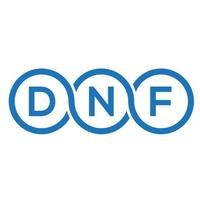 diseño de logotipo de letra dnf sobre fondo negro.dnf iniciales creativas concepto de logotipo de letra.diseño de carta vectorial dnf. vector