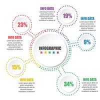 plantilla de opciones de infografía abstracta. ilustración vectorial se puede usar para diseño de flujo de trabajo, diagrama, opciones de pasos comerciales, banner, diseño web. vector