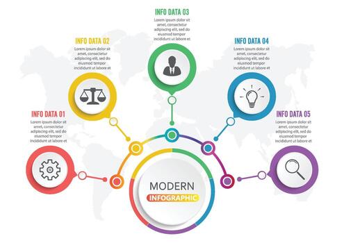 Abstract infographics number options template. Vector illustration. Can be used for workflow layout, diagram, business step options, banner, web design. Business data visualization. Process chart.