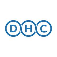 diseño de logotipo de letra dhc sobre fondo negro.concepto de logotipo de letra inicial creativa dhc.diseño de carta vectorial dhc. vector