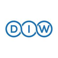 DIW letter logo design on black background.DIW creative initials letter logo concept.DIW vector letter design.