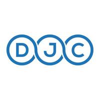 diseño de logotipo de letra djc sobre fondo negro.concepto de logotipo de letra inicial creativa djc.diseño de letra vectorial djc. vector