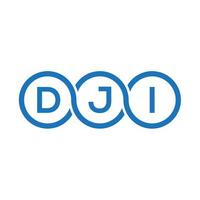 DJI letter logo design on black background.DJI creative initials letter logo concept.DJI vector letter design.