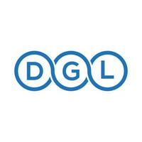 diseño del logotipo de la letra dgl sobre fondo negro.concepto del logotipo de la letra de las iniciales creativas dgl.diseño de la letra vectorial dgl. vector