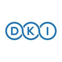 diseño de logotipo de letra dki sobre fondo negro.concepto de logotipo de letra inicial creativa dki.diseño de carta vectorial dki. vector