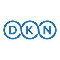 diseño de logotipo de letra dkn sobre fondo negro.concepto de logotipo de letra inicial creativa dkn.diseño de letra vectorial dkn. vector