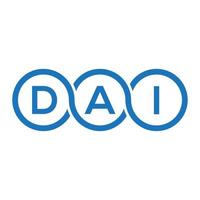 DAI letter logo design on black background.DAI creative initials letter logo concept.DAI vector letter design.