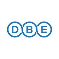 diseño de logotipo de letra dbe sobre fondo negro.concepto de logotipo de letra inicial creativa dbe.diseño de letra vectorial dbe. vector