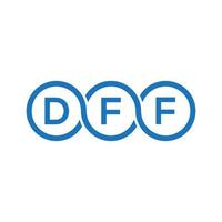 diseño de logotipo de letra dff sobre fondo negro.dff iniciales creativas concepto de logotipo de letra.diseño de letra vectorial dff. vector