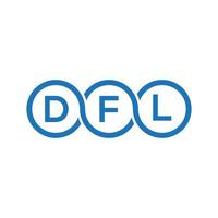 diseño de logotipo de letra dfl sobre fondo negro.concepto de logotipo de letra inicial creativa dfl.diseño de carta vectorial dfl. vector