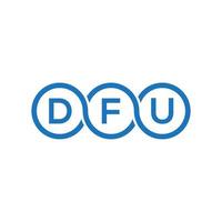 diseño de logotipo de letra dfu sobre fondo negro.concepto de logotipo de letra inicial creativa dfu.diseño de letra vectorial dfu. vector